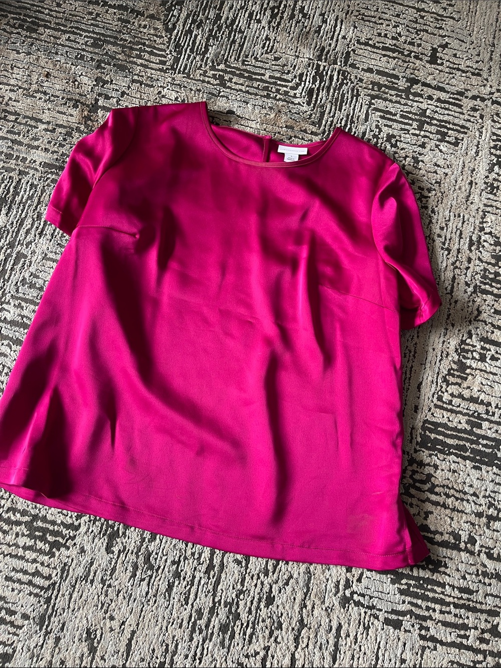 Liz Claiborne Short-Sleeve Top in Hot Pink